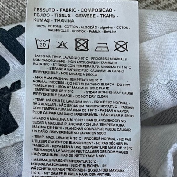 ARMANI EXCHANGE Men's All Over Logo White Navy Crew Neck T-Shirt Tee Size Small - Picture 7 of 7